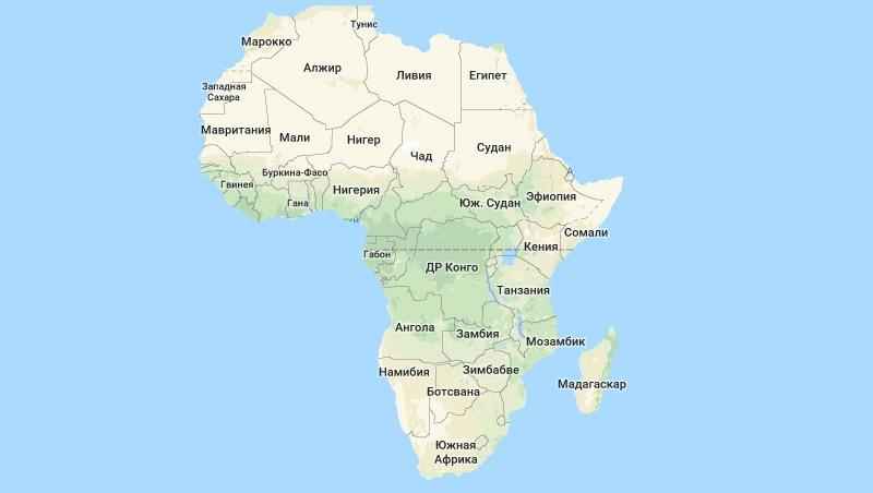 karta stran Afrikii