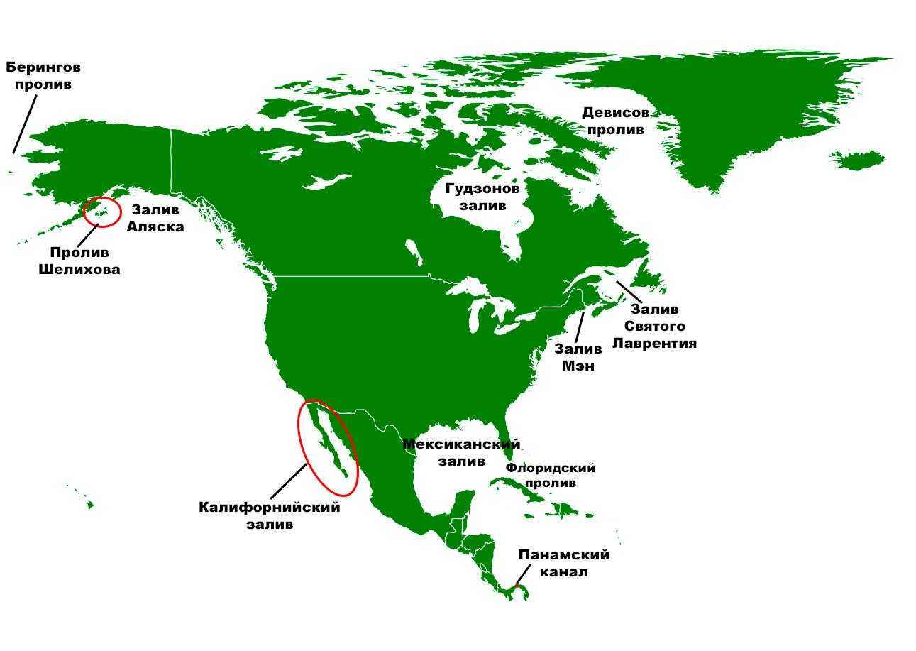 Пролив в америке. Заливы Северной Америки на карте. Проливы Северной Америки на карте. Заливы и проливы Северной Америки на карте. Берингов залив на карте Северной Америки.